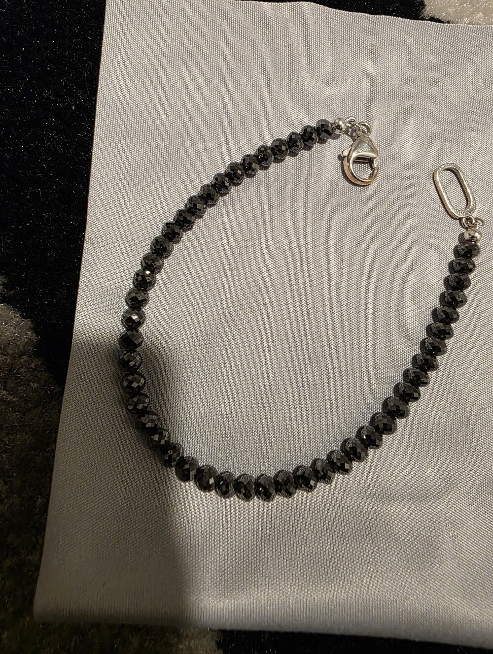 25ct Black Diamond Bracelet: Custom-Made (45 Diamonds, 7.5")
